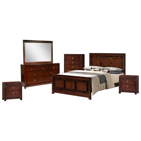 Elements International London 6 Piece Queen Bedroom Set Bullard