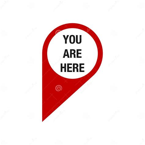 You Are Here Map Pointer Icon Gps Location Symbol Stock Vector
