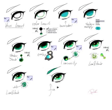 Green Eyetutorial3 By Jennatenshi On Deviantart Anime Eye Drawing