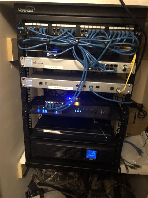 Last revised 21 november 2017. Home network rack. Unifi head works also houses. Security ...