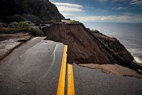 Stretch Of Highway 1 In Monterey County Washes Away After Being Hit By Debris Flow