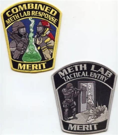 Meth Lab Response And Tactical Entry 2 Police Patches Narcotics Police