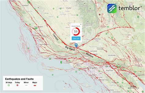 California Earthquake Faults Map Graph Fault Lines Map Map Canada and