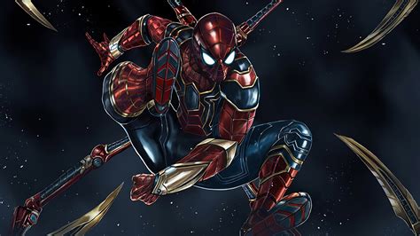How To Draw Iron Spider Suit Digital Painting Photoshop Time