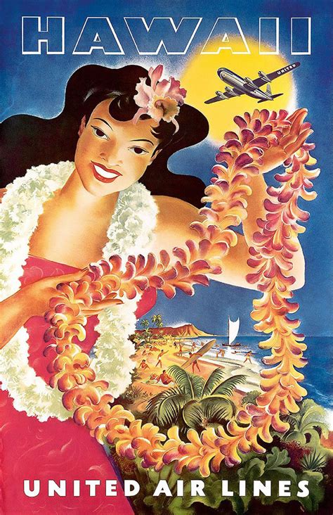 Hawaii Turns 55 12 Dazzling Vintage Hawaiian Travel Posters
