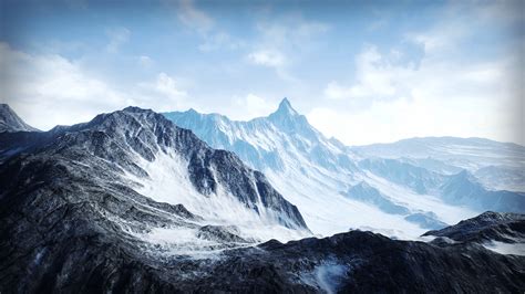 Snowy Mountains Landscape By Pixel Perfect Polygons In