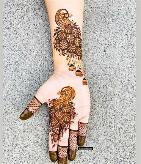 20 Gorgeous Peacock Mehndi Design To Steal Your Heart Tikli