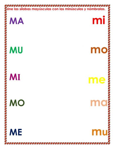 Actividades Con Las Silabas Ma Me Mi Mo Mu Para Imprimir Los Materiales Educativos