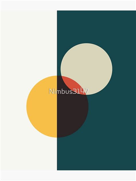 Geometric Abstract Art Implied Sun And Moon Love Poster For Sale By