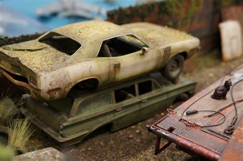 Interstate Classics Wrecking Yard 1 25 Scale Model Diorama Plastic