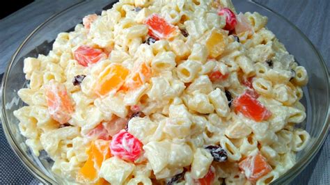 Creamy Macaroni Fruit Salad Quick And Easy Recipe Youtube