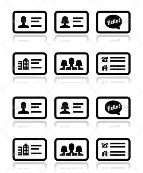 8 Business Card Icons Designs Templates Free