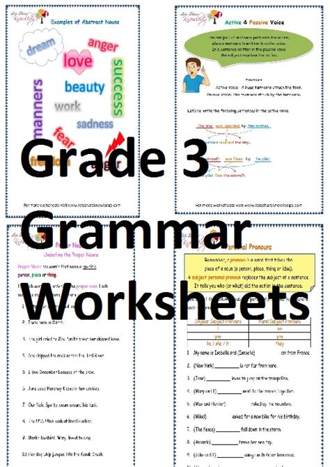 English Grammar Worksheet For Class 3 Free 3rd Grade Grammar