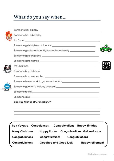 What do you say about going to the cinema this afternoon? Real English- What do you say when... worksheet - Free ESL ...
