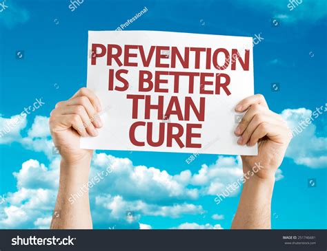 Prevention Better Than Cure Card Sky Stock Photo 251746681 Shutterstock
