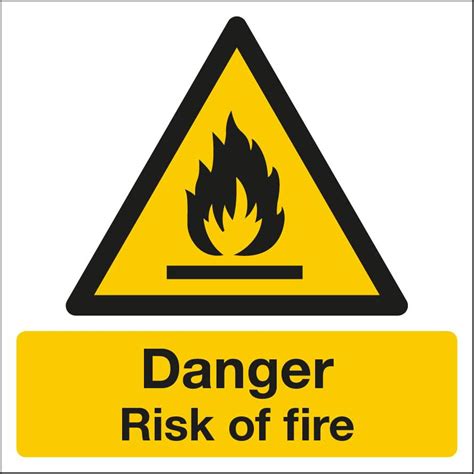 Danger Risk Of Fire Sign Signbox