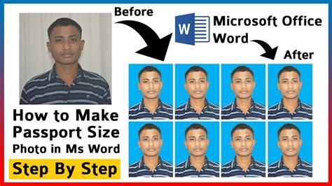 How To Create Passport Size Photo In Microsoft Word Step By Step Printable Pp Size Photo