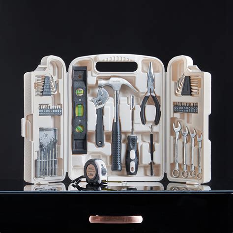 Vonhaus Household Tool Set Box Kit For Diy Rose Gold 53 Pieces