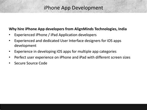 Ppt Iphone App Development Powerpoint Presentation Free Download