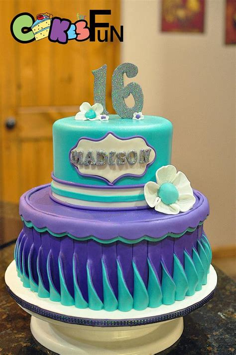 Sweet 16 Birthday Cake Cake By Cakes For Fun Cakesdecor