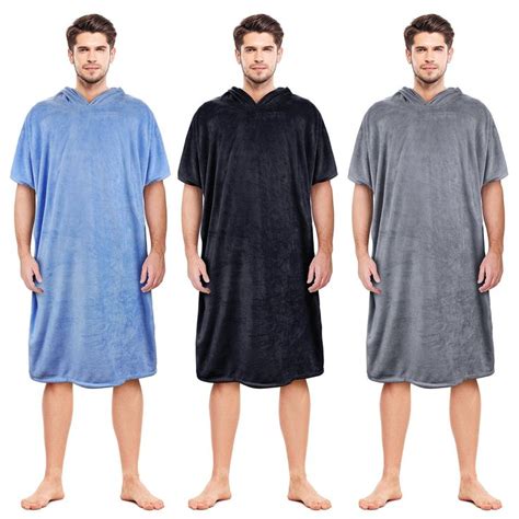 Surf Poncho Changing Towel Robe For Adults Men Women Hooded Wetsuit