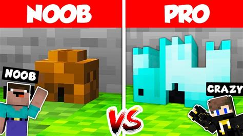 Minecraft Noob Vs Pro Safest Tiny House Build Challenge Youtube