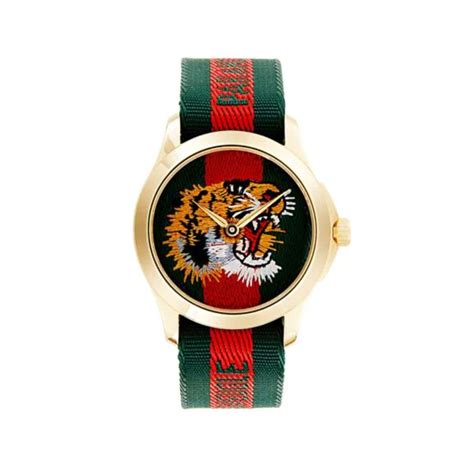 Gucci Ya126491 Mens G Timeless Red Green Dial Quartz Watch