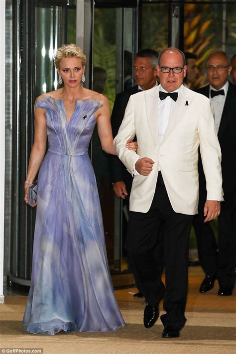 Princess Charlene Of Monaco Looks Thinner Than Ever At Red Cross Gala In Monaco Daily Mail Online
