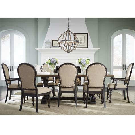 Standard Furniture Cambria Trestle Table And Upholstered Chair Dining