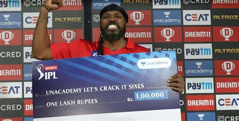 Ipl 2020 Chris Gayle Makes 50 On Season Debut Points At ‘the Boss’ Sign On Bat