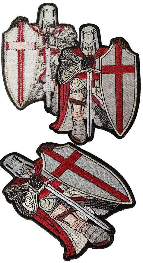 Knights Templar Crusades Iron On Sew On Embroidered Patch 33 Etsy
