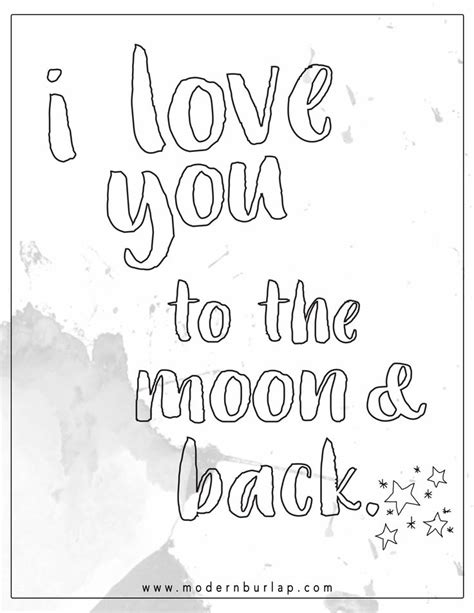 Love You To The Moon And Back Coloring Pages Coloring Pages