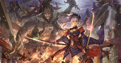 Anime Fategrand Order Fate Series Miyamoto Musashi Wallpaper Anime