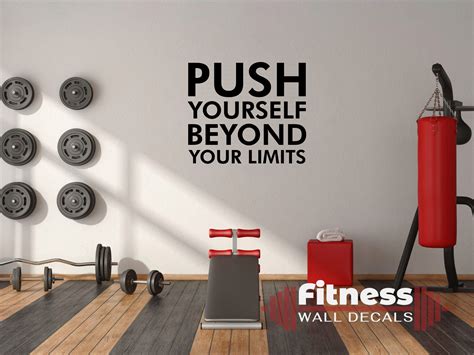 Push Yourself Beyond Your Limits Fitness Wall Decal Etsy