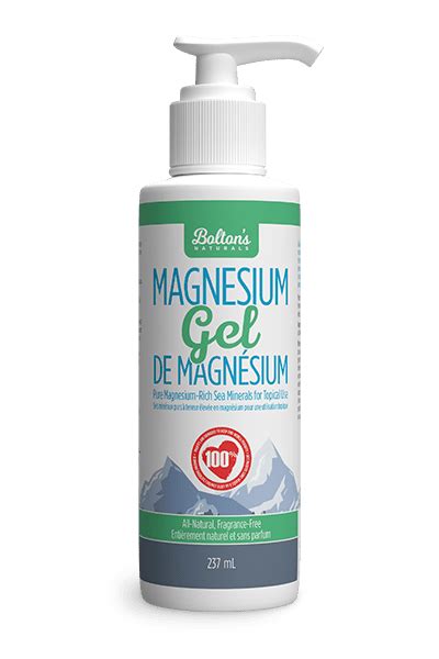 Topical Magnesium Gel Unscented 237ml Boltons Naturals
