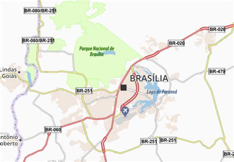 Kaart Michelin Plano Piloto De Brasília Plattegrond Plano Piloto De Brasília Viamichelin