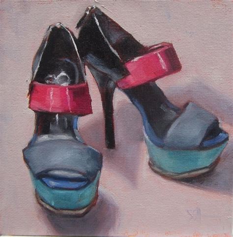 Day 15 Original Fine Art By Sandy Haynes Painted Shoes Fine Art
