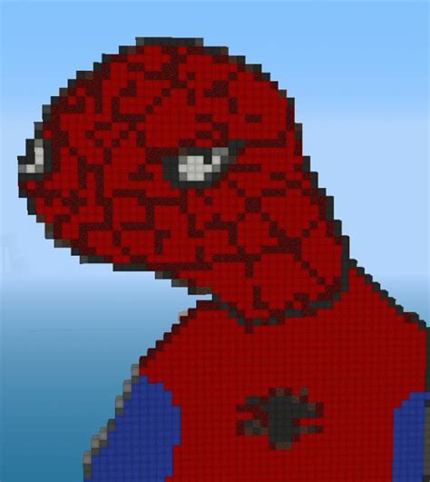 Spooderman Spoderman Minecraft Pixel Art Made By Fakeuniform