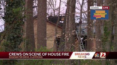 The Clemmons Lewisville Fire Department Responds To A House Fire
