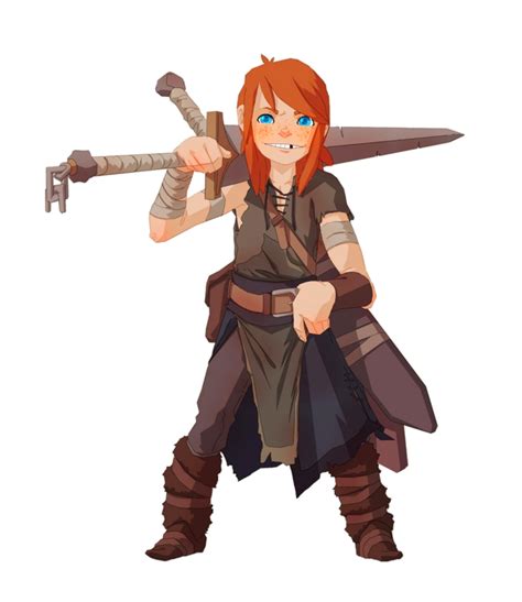 Male Or Female Halfling Barbarian Fighter Pathfinder 2e Pfrpg Dnd Dandd