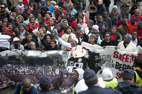 Hundreds March For Improved Sanitation In Cape Town Social Justice Coalition
