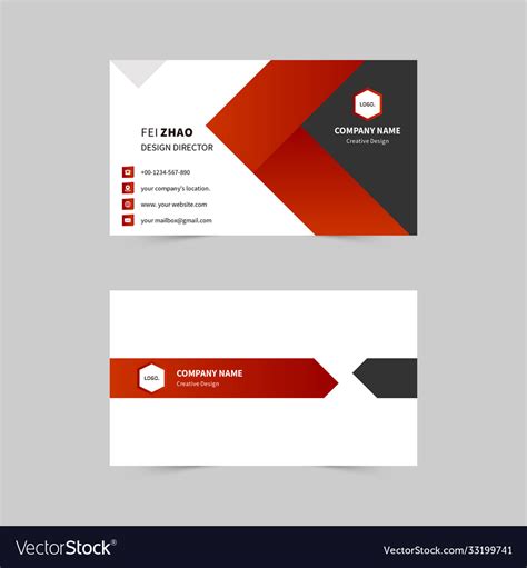 Simple Modern Business Card Royalty Free Vector Image
