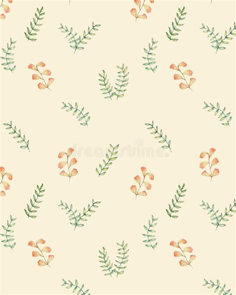 Hand Drawn Foliage Spring Seamless Pattern Vector Simple Foliage
