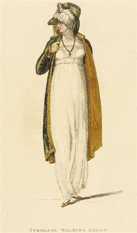Fashion Plate Tyrolese Walking Dress Rudolph Ackermann England