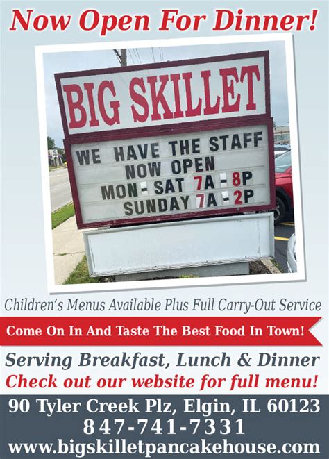 Friday July 15 2022 Ad Big Skillet Restaurant And Pancake House