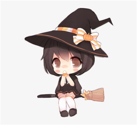 Image Happy Halloween Anime Chibi Transparent 625x719 Png Download