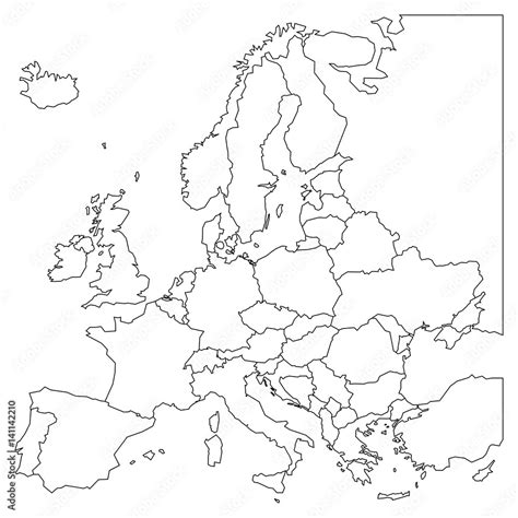 Mapa Polityczna Europy Czarno Biala Mapa Europy My Xxx Hot Girl Porn