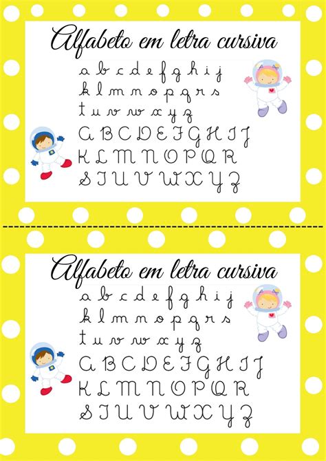 Alfabeto Com Letra Cursiva Atividades Para Imprimir Escrita Do Alfabeto