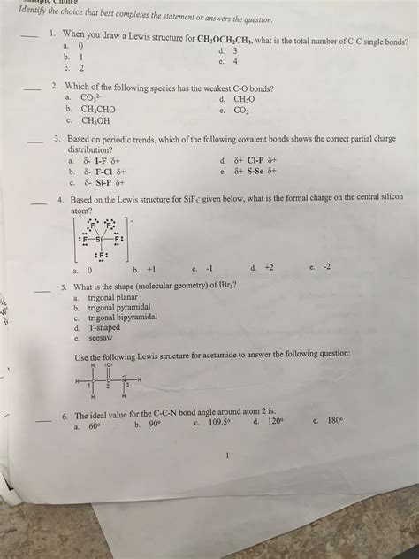 Solved When You Draw A Lewis Structure For Ch3och2ch3