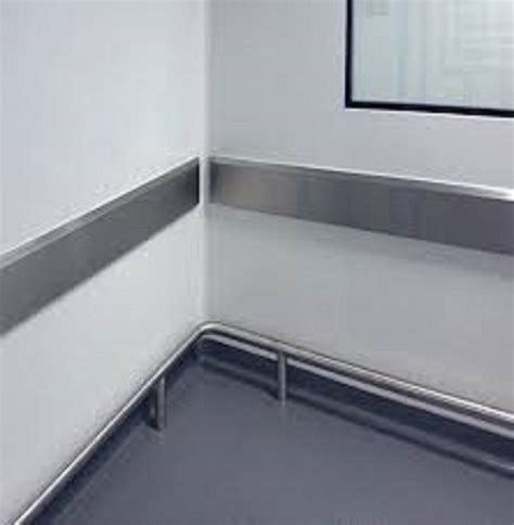 Silver Stainless Steel Wall Protection Guard For Hospital Malls At